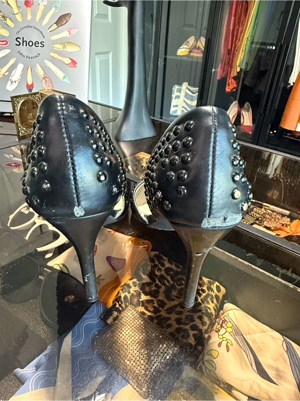 French Connection Black Studded D’orsay styled heels. - Picture 4 of 8